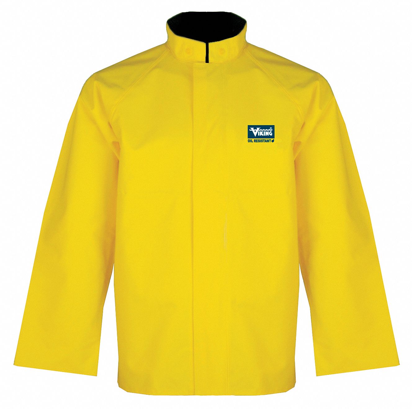 VENTED RAIN JACKET, M, YELLOW, SNAPS, DETACHABLE HOOD, 0.45MM PVC/POLYESTER