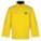 VENTED RAIN JACKET, L, YELLOW, SNAPS, DETACHABLE HOOD, 0.45MM PVC/POLYESTER