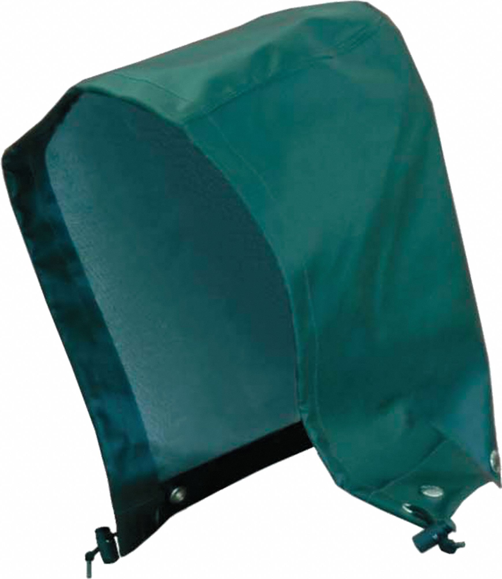 JOURNEYMAN DRAWSTRING RAIN HOOD, UNIVERSAL, GREEN, POLYESTER/PVC, SNAPS ATTACHMENT