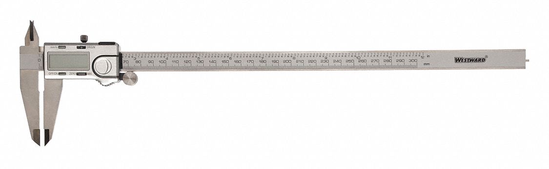 OD/ID DIGITAL CALIPER, 0 IN TO 12 IN/0 TO 30MM RANGE, +/-015 IN/+/--0.03MM ACCURACY