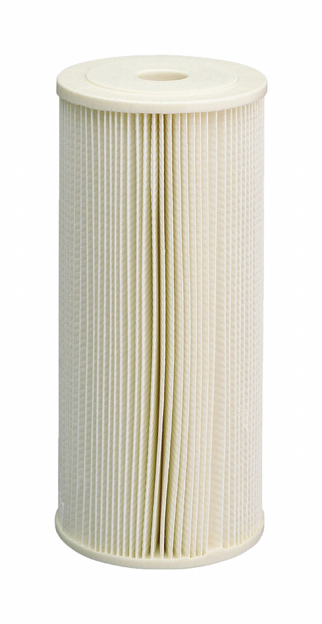 Water Filter Cartridge: 5 micron, Pleated, 8 gpm, Cellulose, 4 1/2 in Outside Dia