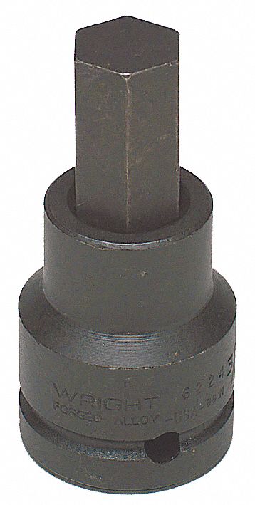 Impact Socket: 3/4 in Drive Size, SAE, 3/4 in Socket Size, 6-Point, Std, Black Oxide