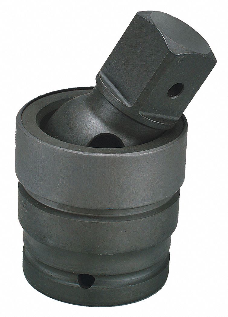 Impact Universal Joint: Black Oxide, 1 1/2 in Output Drive Size, Square