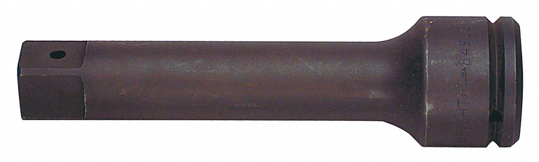 Impact Socket Extension: 1 1/2 in Input Drive Size, 1 1/2 in Output Drive Size, Std