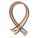 HOSE, RUBBER/BRASS, 36 IN, ¼ IN FEMALE, 800/4000 PSI, 45 ° , BLUE/RED/YLW, FOR R-410A