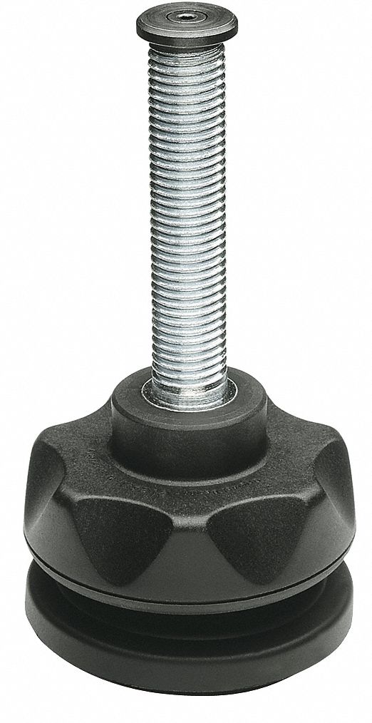 ELESA Leveling Foot, Swiveling Stud, 3136 lb. Load Capacity, 5-13/66 ...