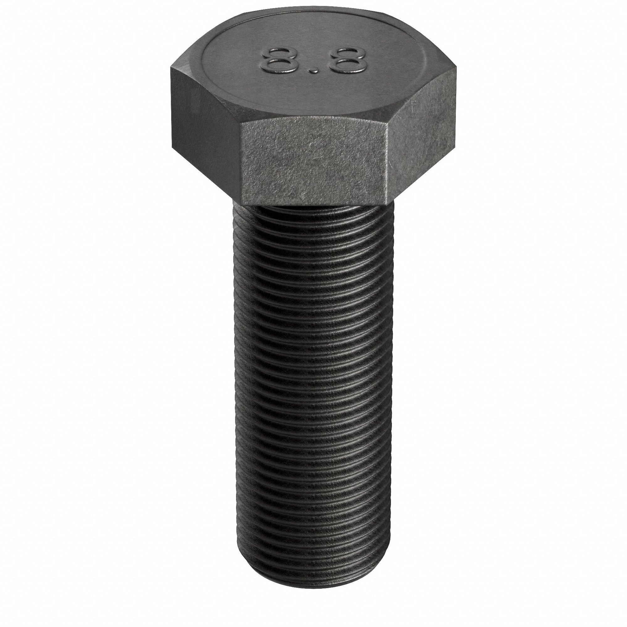 Hex Head Cap Screw: Steel, Class 8.8, Black Oxide, M12-1.50, Fine, 60 mm lg, Globally Sourced, 50 PK