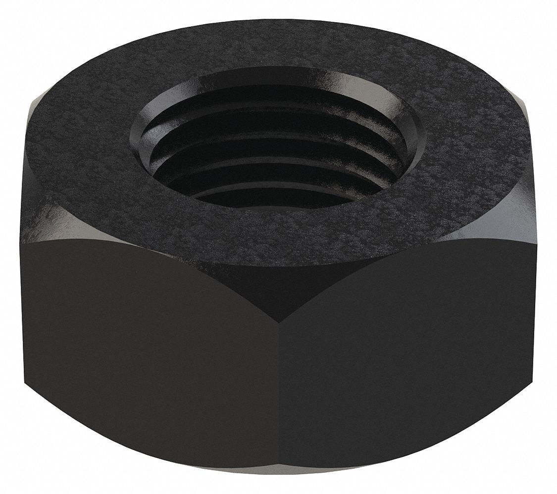 Hex Nut: Std Hex, M10x1.00 Thread, 17 mm Hex Wd, 8 mm Hex Ht, Steel, Class 10, Plain, Std, 100 PK