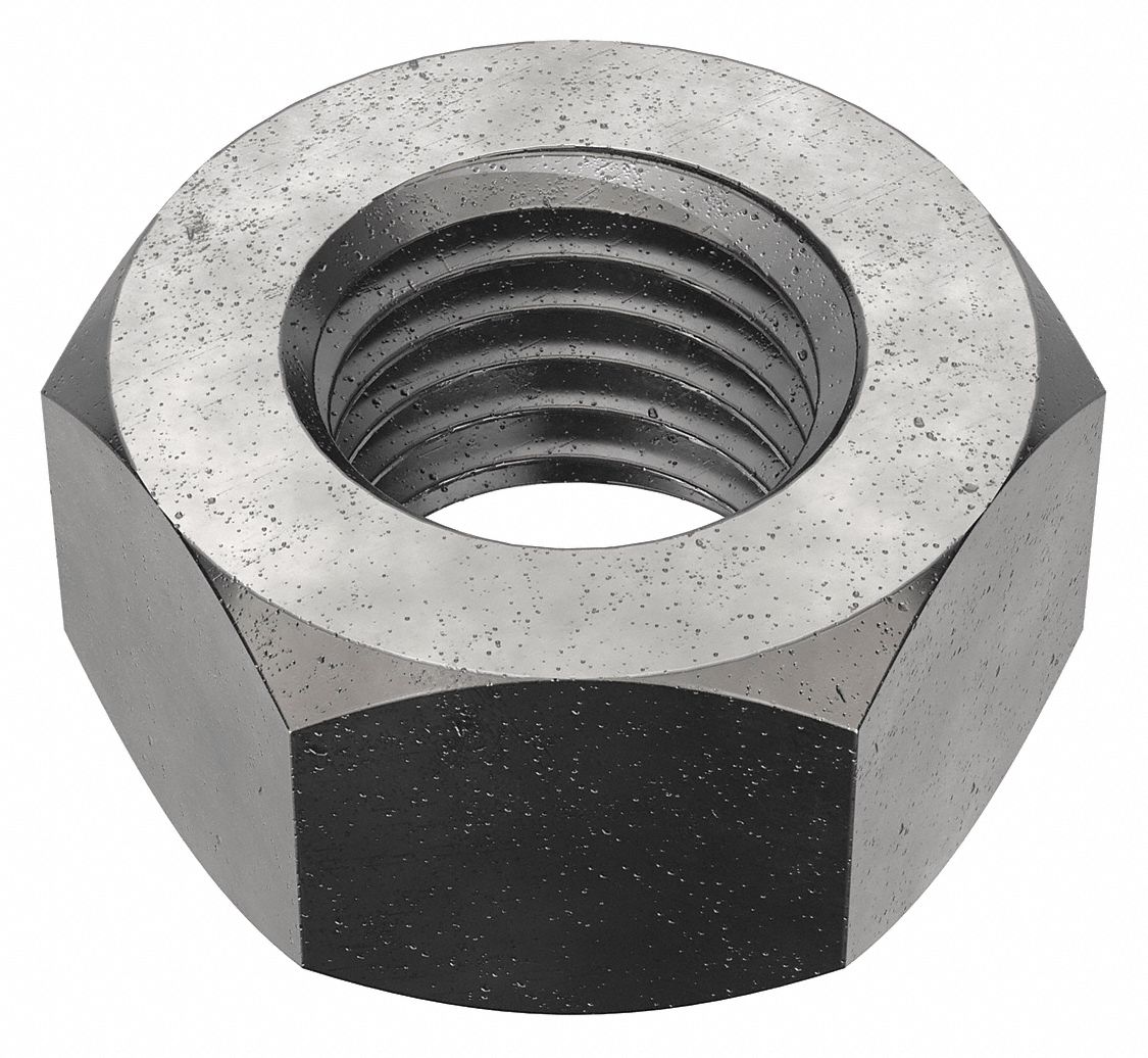 ÉCROU HEXAGONAL, M12-1,50, 19MM HEX W, 10MM HEX H, ACIER, CLASSE 10, OXYDE NOIR, PQ50