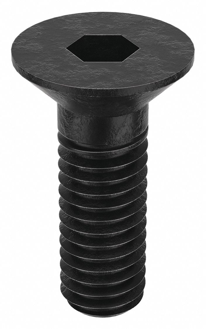 Socket Flat Head Screw: M3x0.50 Thread Size, 8 mm Lg, Flat, Black Oxide, Alloy Steel, 100 PK