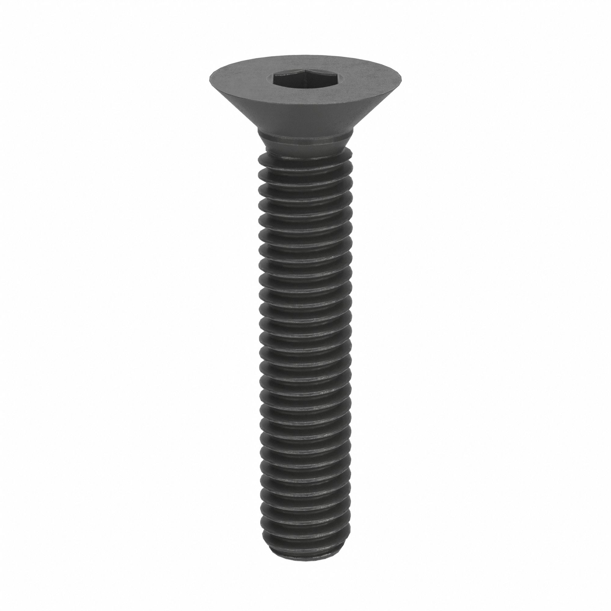 Socket Flat Head Screw: M3x0.50 Thread Size, 16 mm Lg, Flat, Black Oxide, Alloy Steel, 100 PK