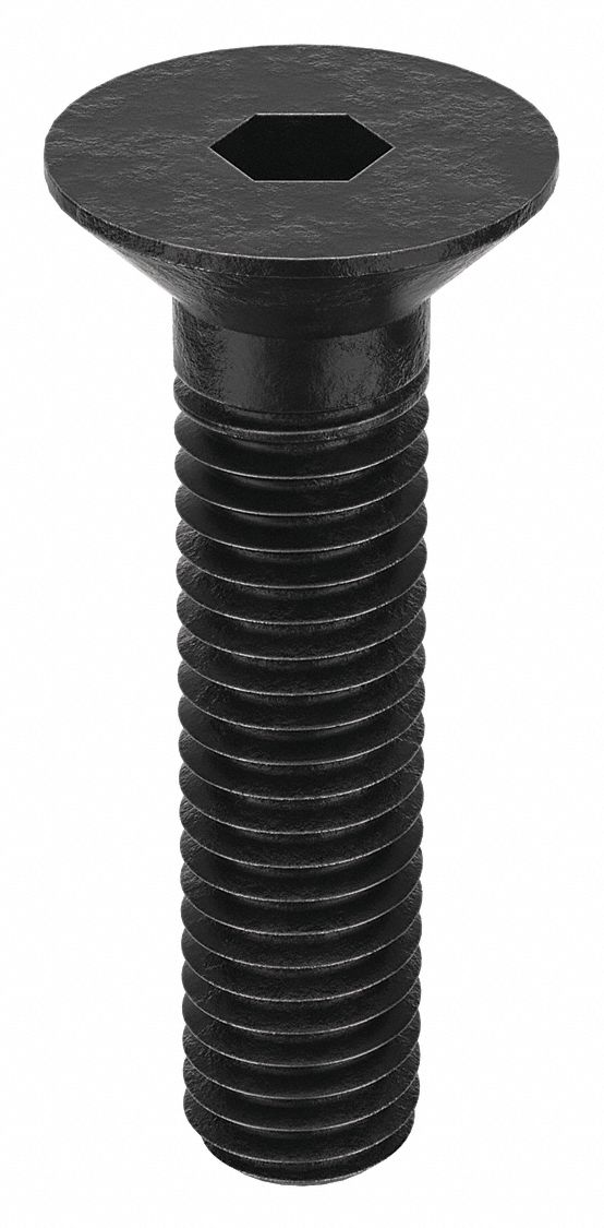 Socket Flat Head Screw: M5x0.80 Thread Size, 20 mm Lg, Flat, Black Oxide, Alloy Steel, 100 PK