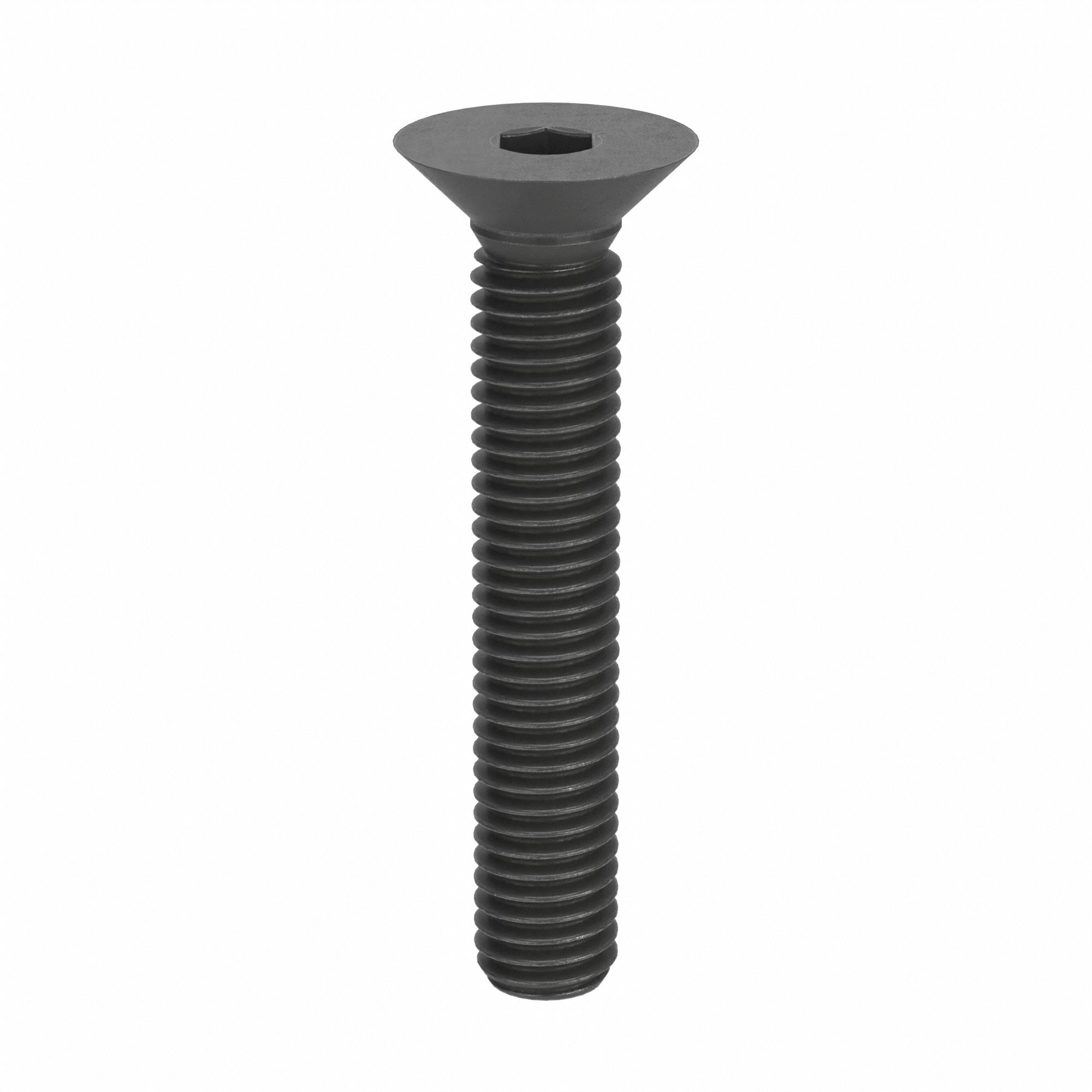 Socket Flat Head Screw: M5x0.80 Thread Size, 30 mm Lg, Flat, Black Oxide, Alloy Steel, 100 PK