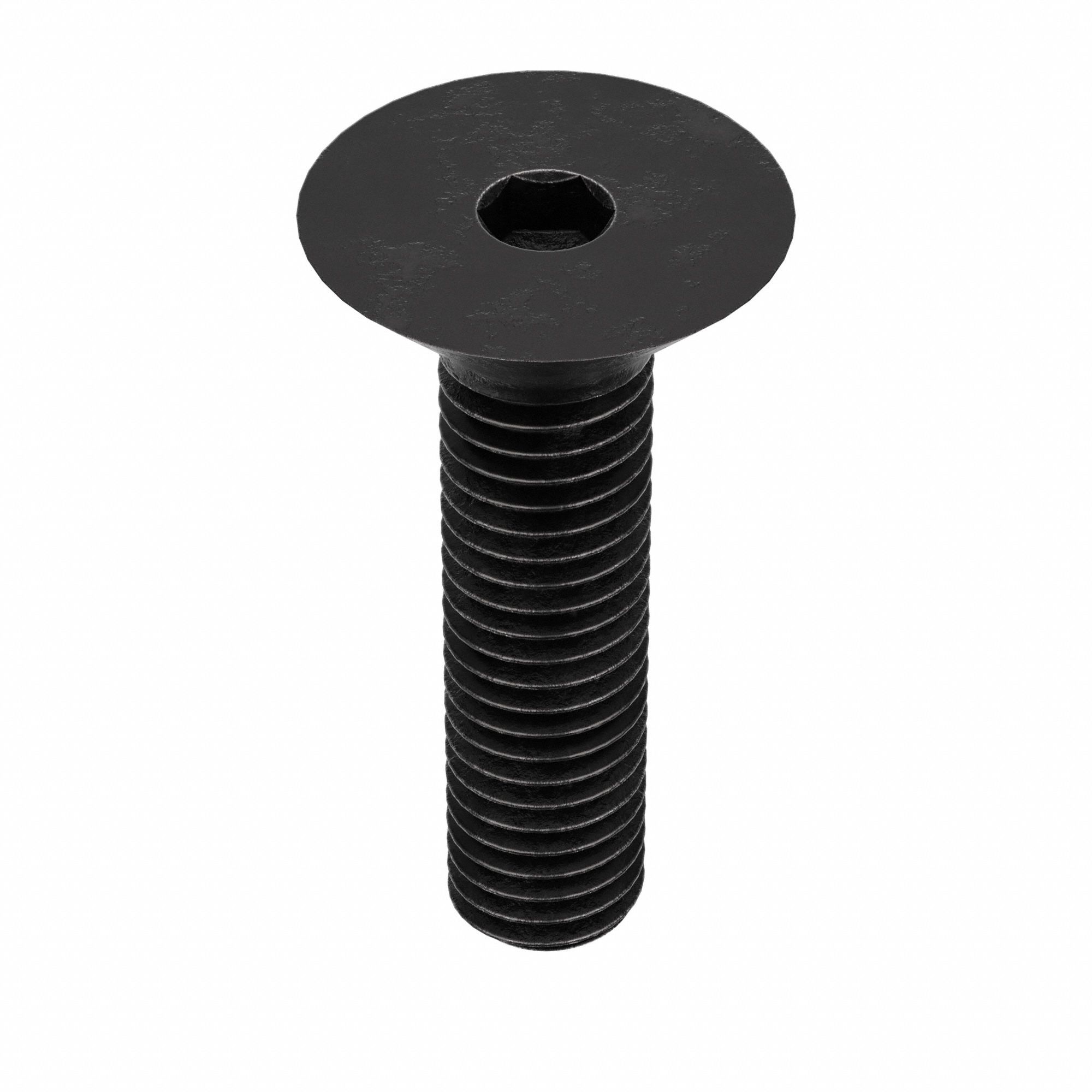 Socket Flat Head Screw: M8x1.25 Thread Size, 30 mm Lg, Flat, Black Oxide, Alloy Steel, 100 PK