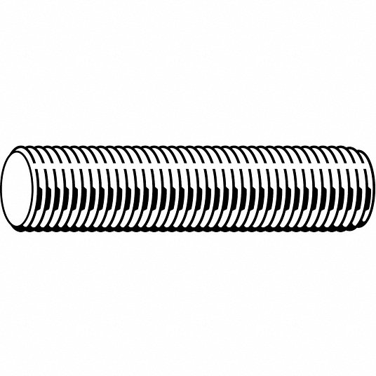 Right Hand Threads 18-8 Stainless Steel Fully Threaded Rod 12 Length 1/4-20 Thread Size 