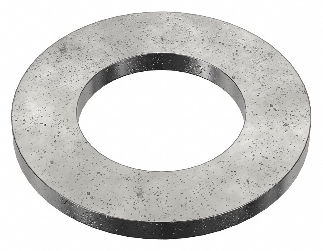 Flat Washer: Black Oxide, Steel, M60 Screw Sz, 62.74 mm In Dia, 110 mm Out Dia, 10 mm Max Thick