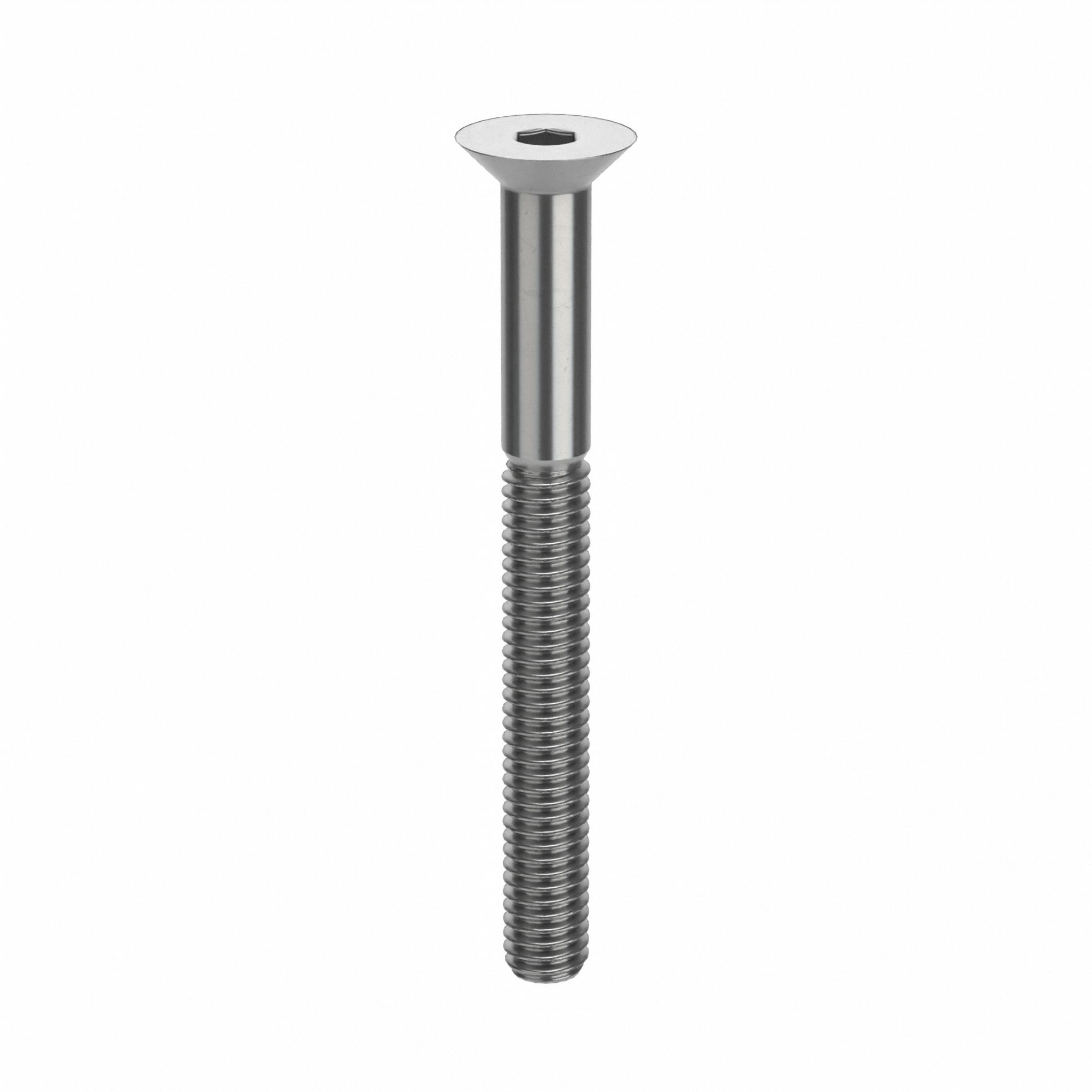 Socket Flat Head Screw: M4x0.70 Thread Size, 40 mm Lg, Flat, Plain, Stainless Steel, 18-8, 50 PK