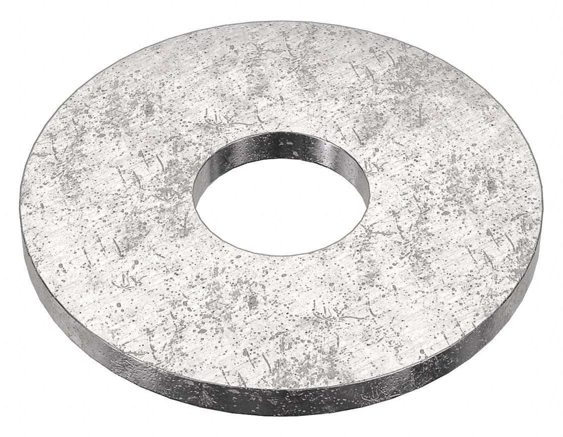 Large O.D. Oversized Washer: Stainless Steel, M3.5 Screw Sz, 3.88 mm In Dia, 11 mm Out Dia, 50 PK