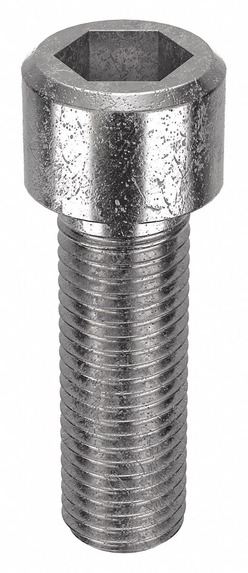 Socket Head Cap Screw: M16x2.00 Thread Size, 50 mm Lg, Std, Plain, Stainless Steel, 316, 10 PK
