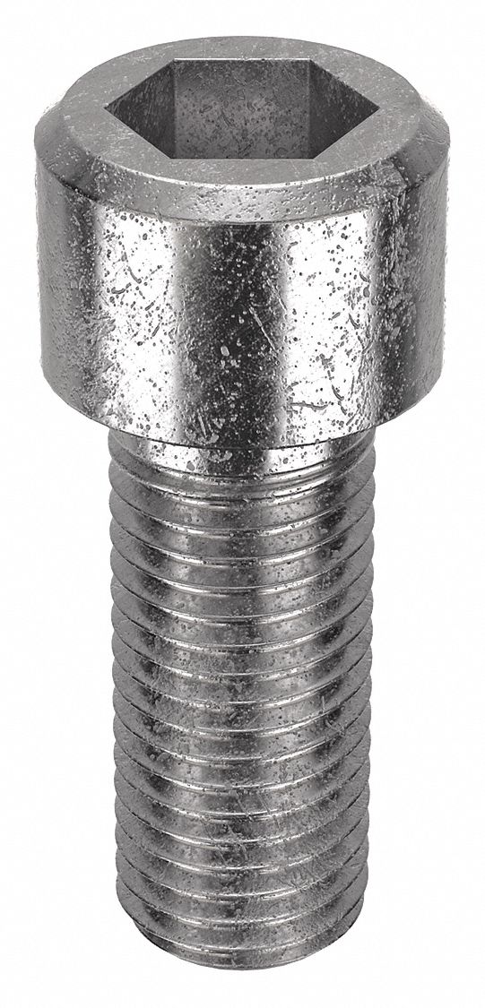 Socket Head Cap Screw: M20x2.50 Thread Size, 50 mm Lg, Std, Plain, Stainless Steel, 316, 5 PK