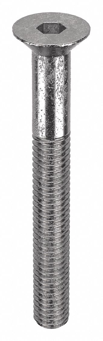 Socket Flat Head Screw: M6x1.00 Thread Size, 50 mm Lg, Flat, Plain, Stainless Steel, 316, 50 PK