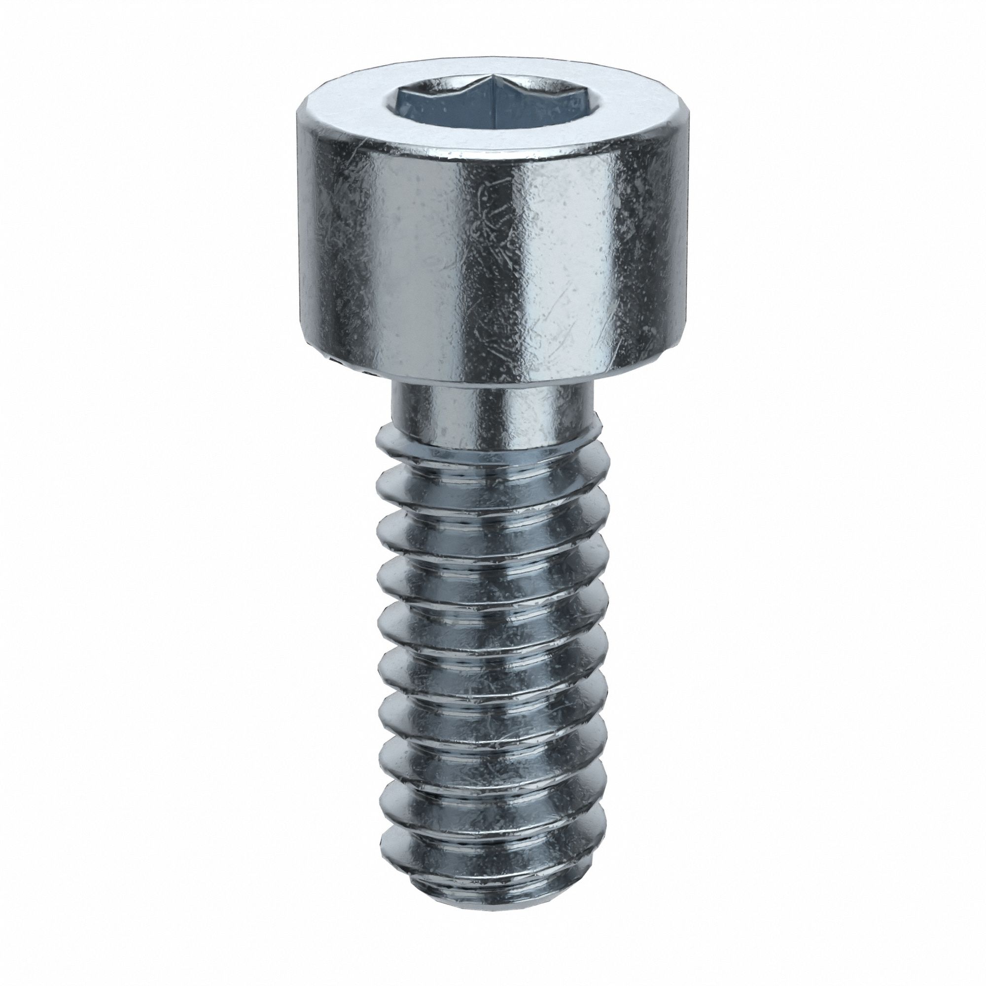 Socket Head Cap Screw: #3-48 Thread Size, 1/4 in Lg, Std, Zinc Plated, Alloy Steel, 100 PK