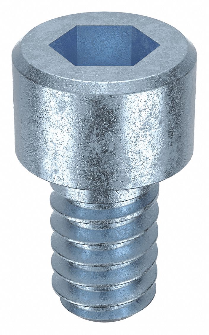 Socket Head Cap Screw: #4-40 Thread Size, 3/16 in Lg, Std, Zinc Plated, Alloy Steel, 100 PK