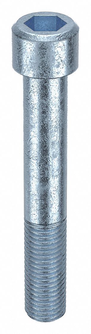 Socket Head Cap Screw: 3/4"-10 Thread Size, 5 in Lg, Std, Zinc Plated, Alloy Steel, 5 PK
