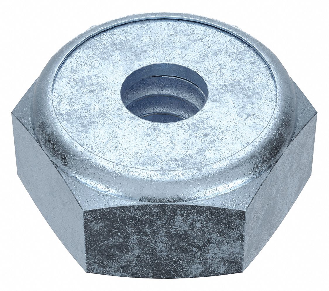 Lock Nut: Nylon Insert, Std Hex, #4-40 Thread Size, Steel, Grade 2, Zinc-Plated, 100 PK