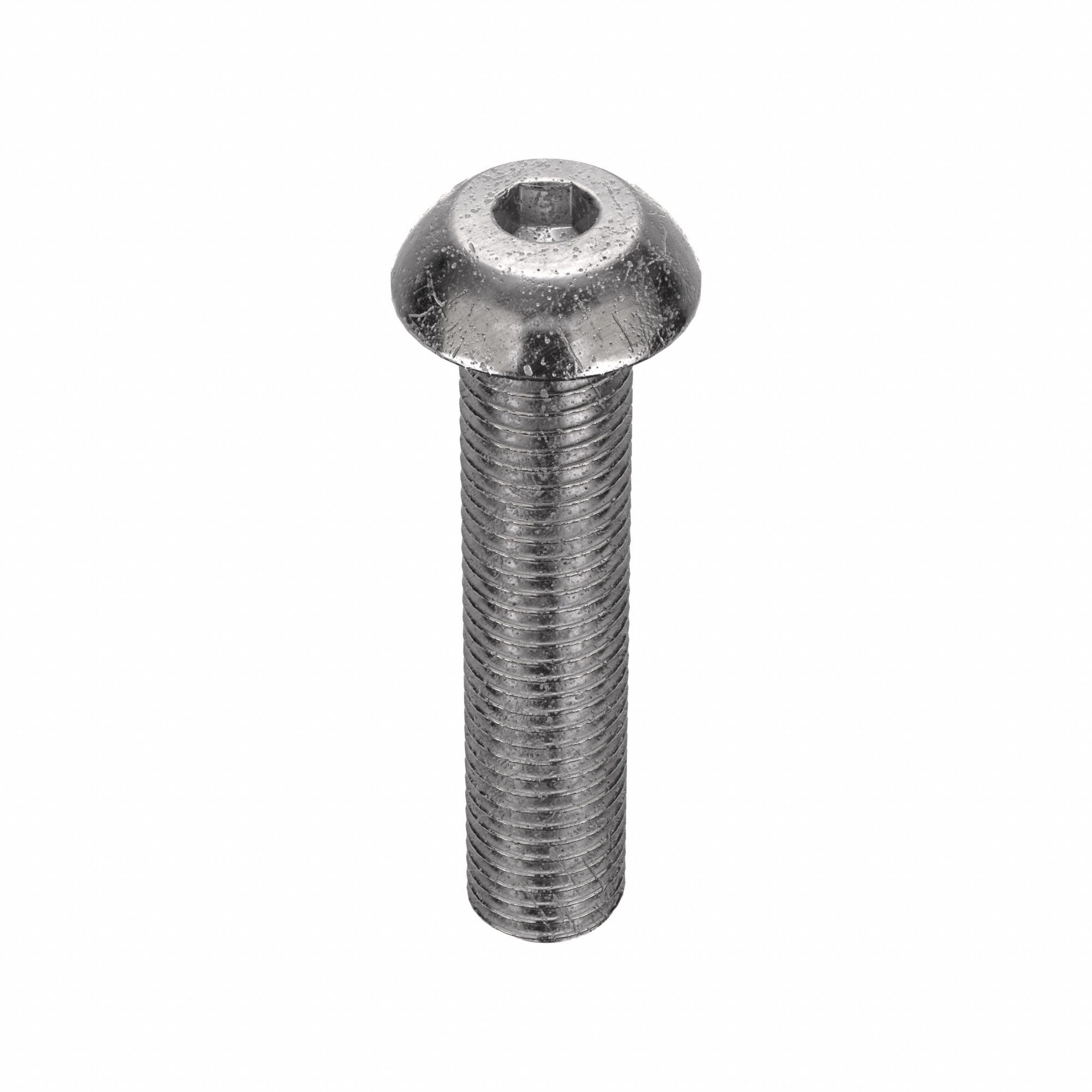 Socket Head Cap Screw: 5/16"-24 Thread Size, 1 1/2 in Lg, Button, Plain, Stainless Steel, 50 PK