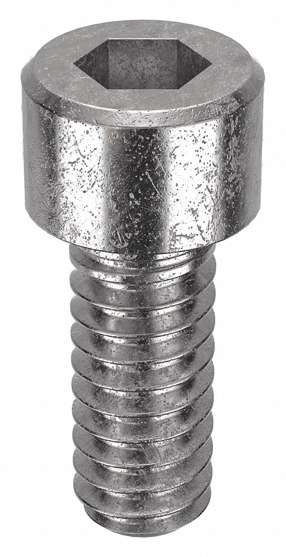 Socket Head Cap Screw: #3-48 Thread Size, 1/4 in Lg, Std, Plain, Stainless Steel, 316, 100 PK