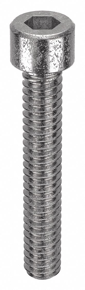 Socket Head Cap Screw: #3-48 Thread Size, 5/8 in Lg, Std, Plain, Stainless Steel, 316, 100 PK