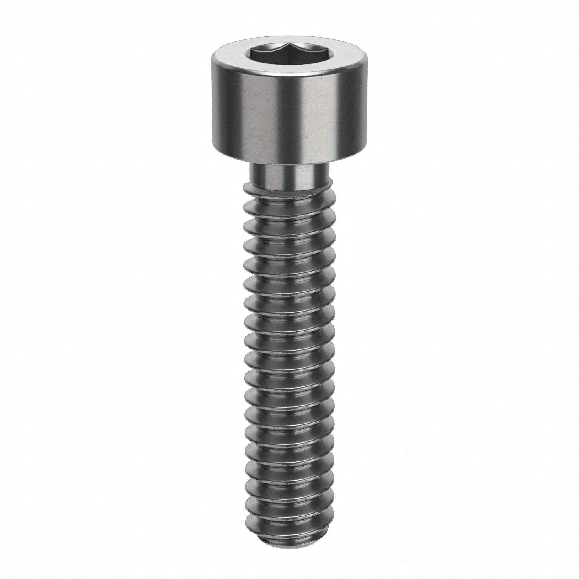 Socket Head Cap Screw: #10-24 Thread Size, 7/8 in Lg, Std, Plain, Stainless Steel, 316, 100 PK