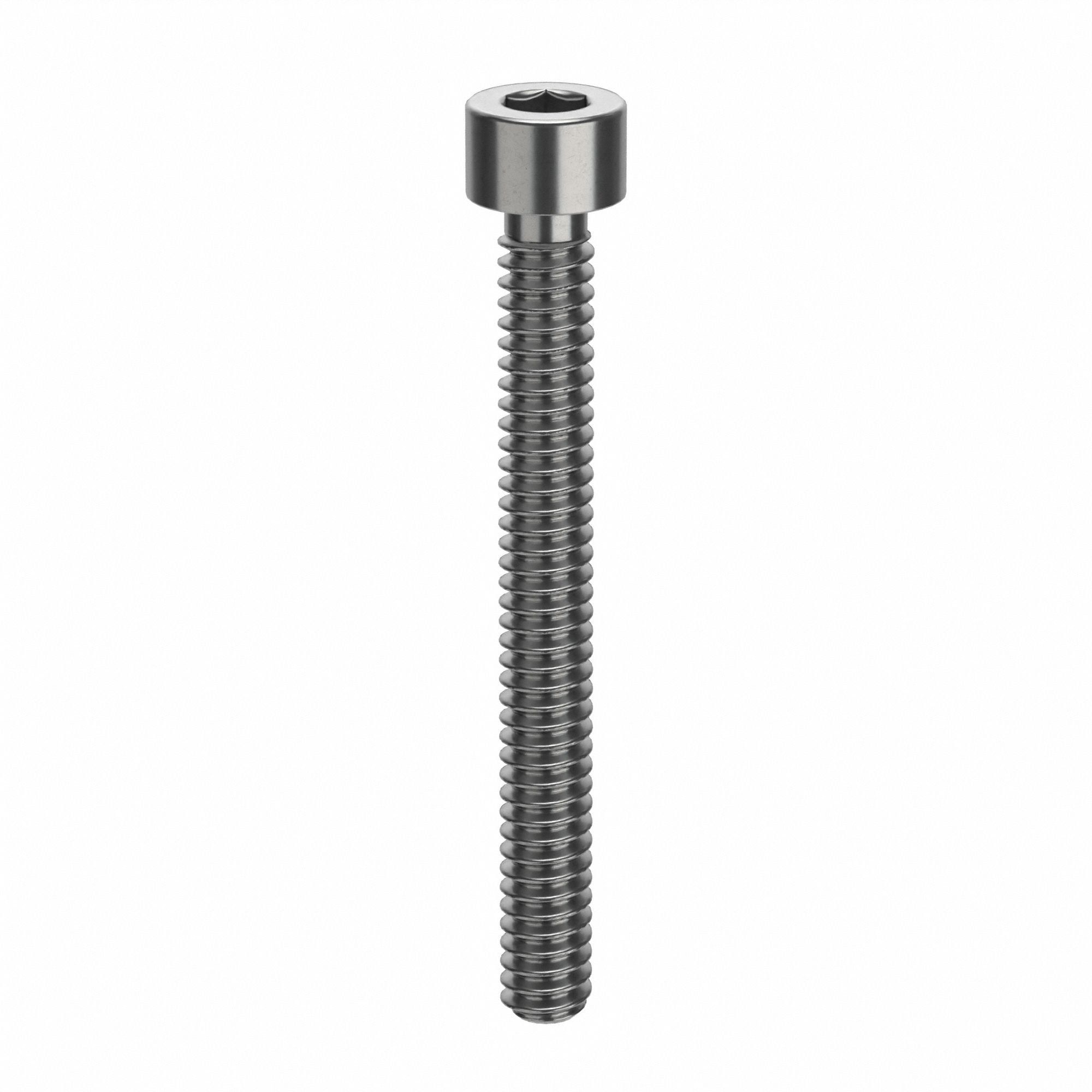Socket Head Cap Screw: #10-24 Thread Size, Std, Plain, Stainless Steel, 316, 0.19 in Head Ht, 100 PK