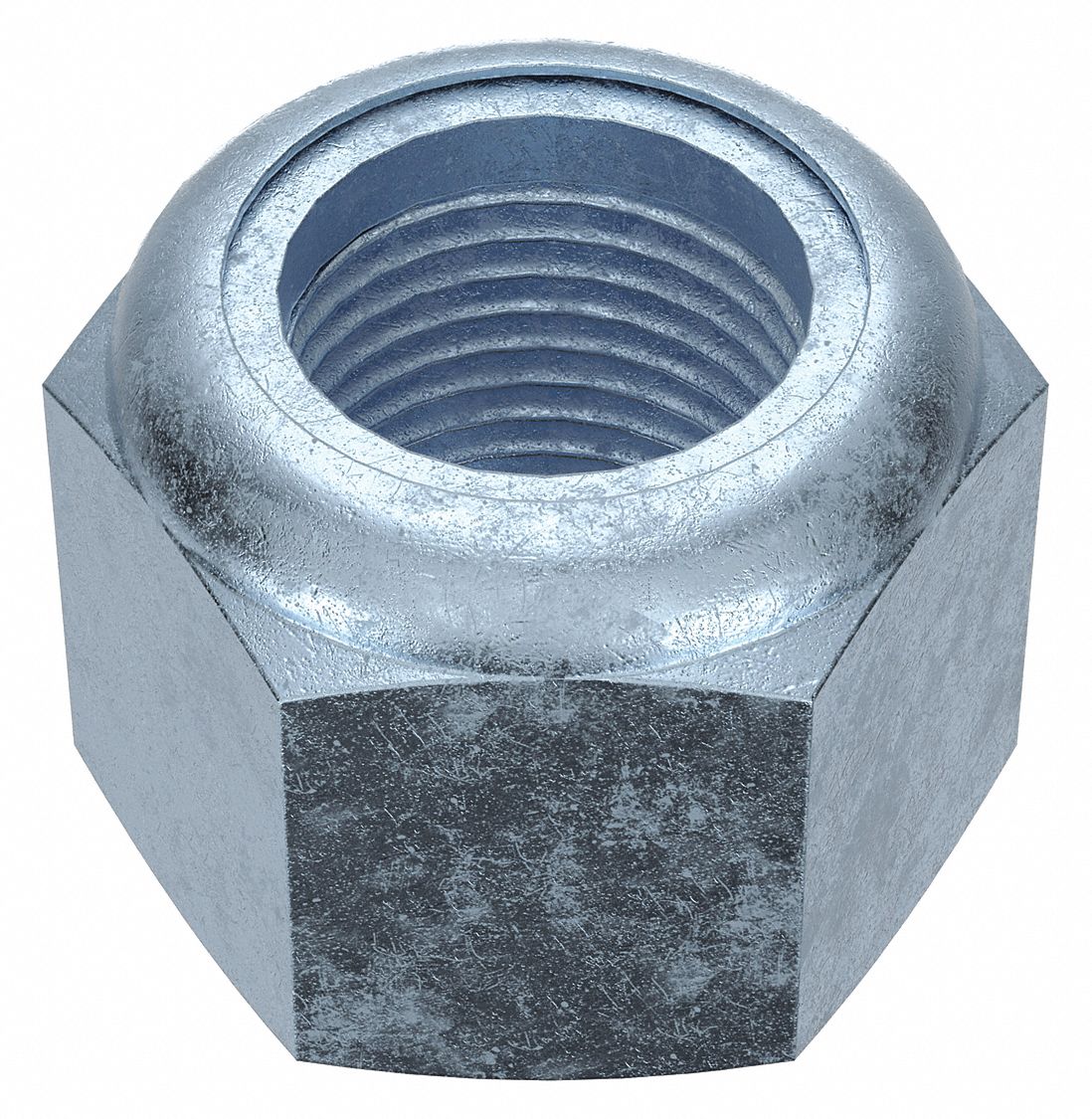 Lock Nut: Nylon Insert, Std Hex, 5/8"-18 Thread Size, Steel, Grade 5, Zinc-Plated, 10 PK