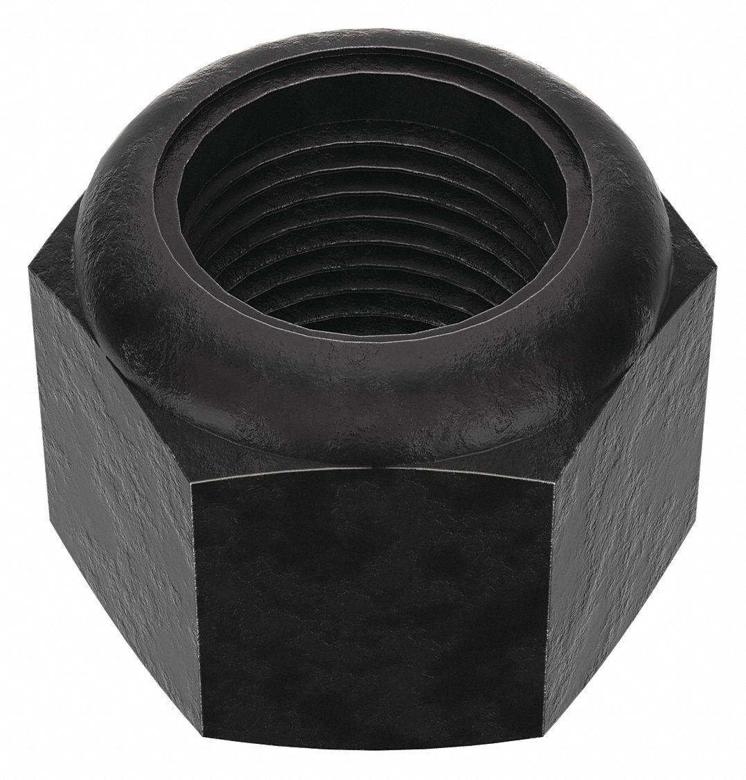 Lock Nut: Nylon Insert, Std Hex, 3/4"-16 Thread Size, Steel, Grade 8, Plain, 1 1/16 in Hex Wd, 10 PK