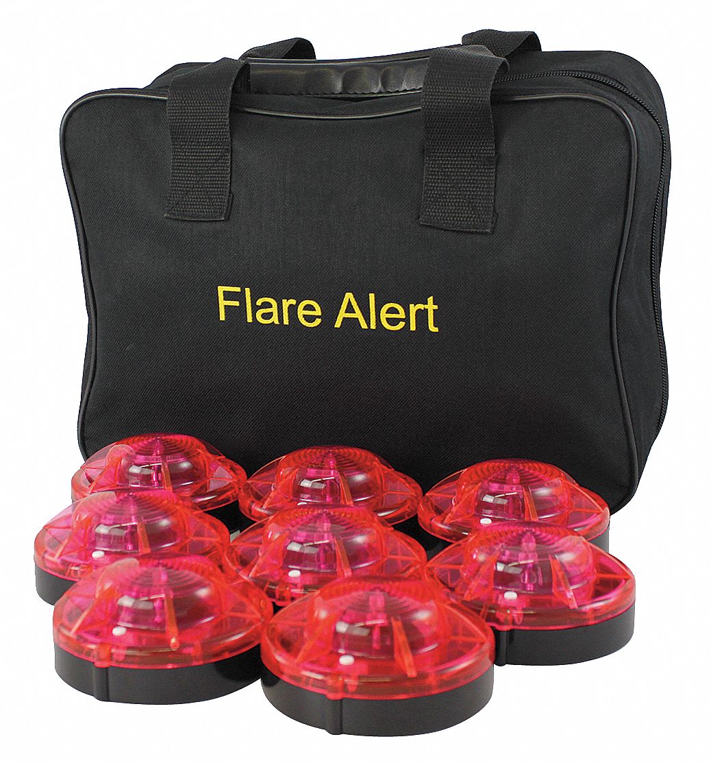 LED Road Flare Kit, 0.5 Watt, Red