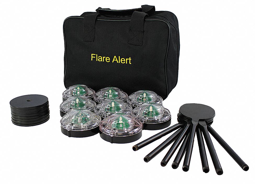 FLAREALERT, Puck LED Flare, 8 Flares Included, LED Road Flare Kit ...