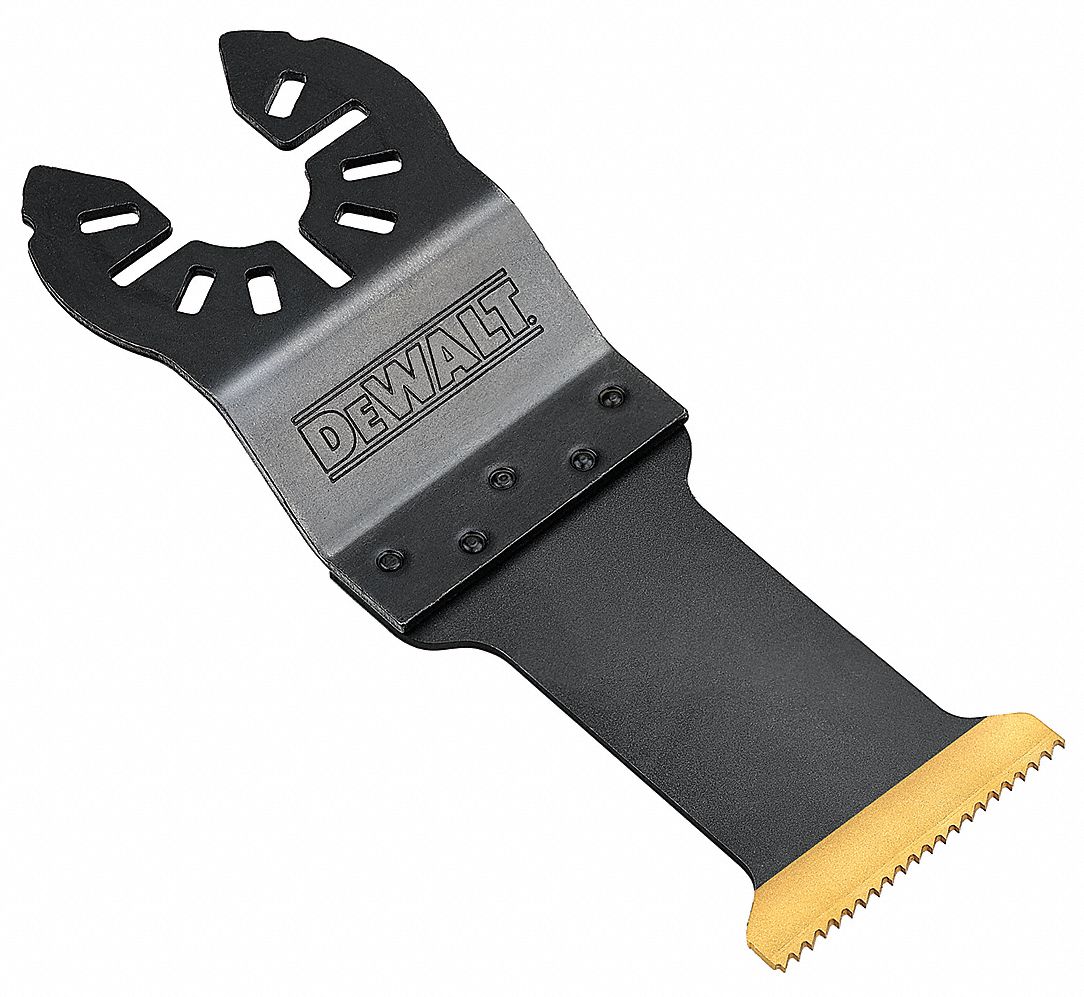 Oscillating Tool Blade: 1 1/4 in Blade Wd, 3 3/4 in Overall Lg, Plunge Cutting, Steel, Metal