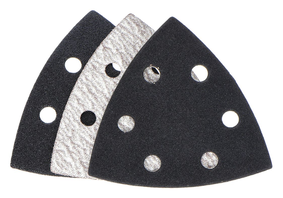 Sanding Sheet Set: 13/16 in Wd, 80_120_220 Grit, 12 Sheets, Sanding Sheet Set, 12 PK