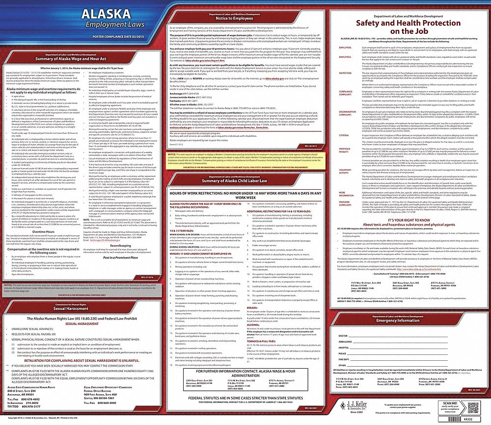 Labor Law Poster State Labor Law AK