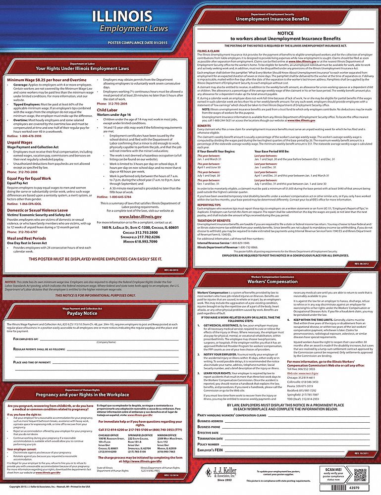 Labor Law Poster State Labor Law IL