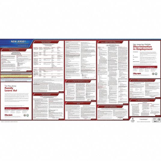 JJ KELLER Labor Law Poster: State Labor Law, NJ, English - 29EA17|100 ...