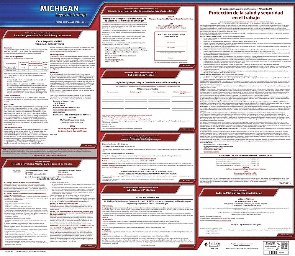 JJ KELLER, State Labor Law, MN, Labor Law Poster 29EA62200MN Grainger