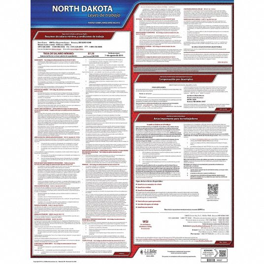 JJ KELLER, State Labor Law, ND, Labor Law Poster - 29EA67|200-ND - Grainger