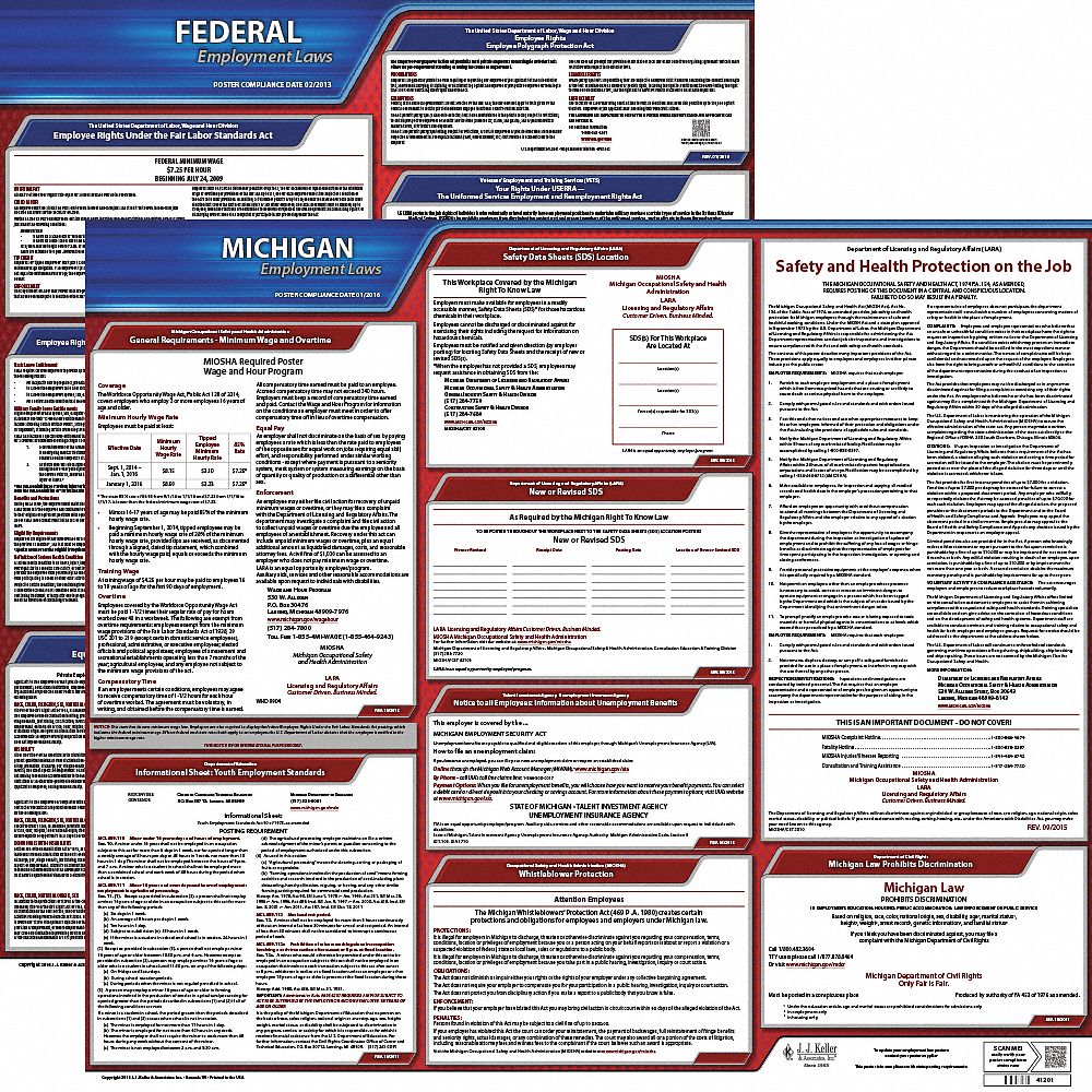 JJ KELLER, Federal and State Labor Law, MN, Labor Law Poster Kit