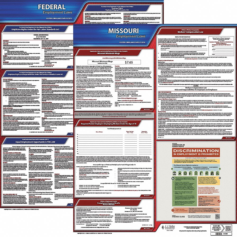 JJ KELLER, Federal and State Labor Law, MO, Labor Law Poster Kit