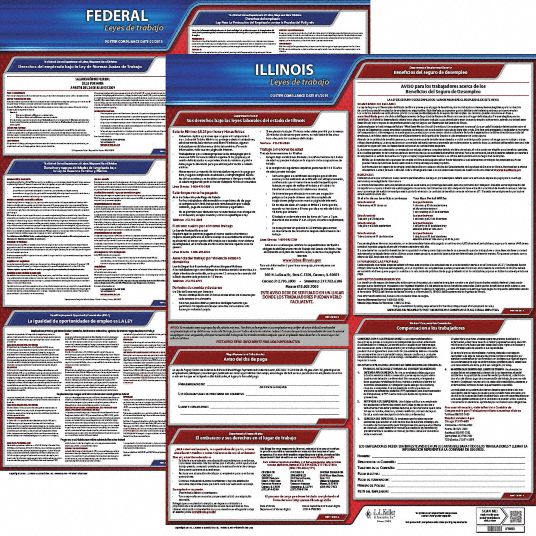 Jj Keller Labor Law Poster Kit Il Federal And State Labor Law Spanish None 29ec60 200 Il K Grainger