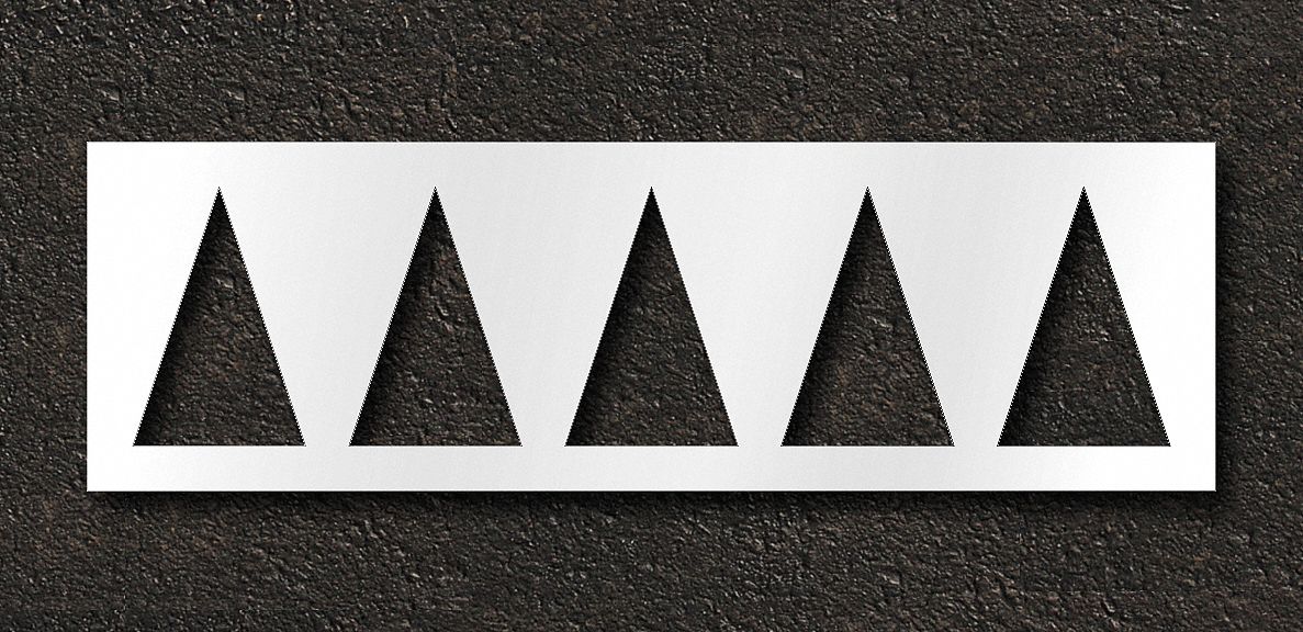 Triangle, 24 in Overall Wd, Individual Stencil - 429X24|STL-108-5200 ...