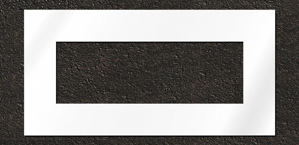 Individual Stencil: Rectangle, 96 in Overall Wd, 48 in Overall Ht, 0.063 in Thick, Clear
